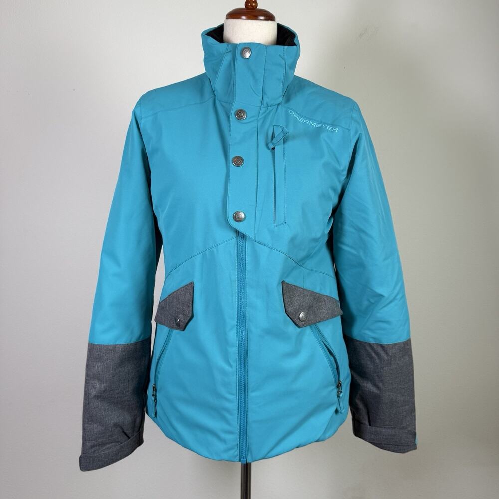 Obermeyer Insulated Snow Ski Jacket Kids XL (18-20) Blue/Grey Snowboard *No Hood